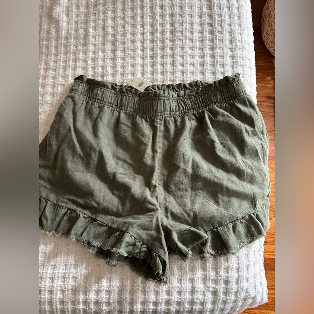 Aerie High Waisted Ruffle Shorts